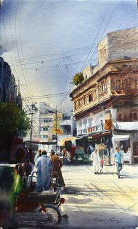 Zahid Ashraf, 18 x 30 Inch, Water Color on Paper, Cityscape Painting, AC-ZHA-009